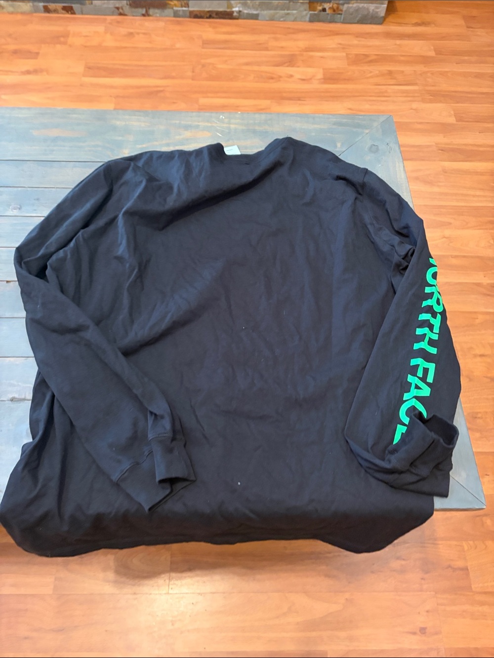 The North Face Black Long-Sleeve Tee with Green Logo - Picture 5 of 5